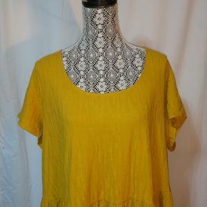 Anthropologie 3x Yellow Gold Maxi Dress